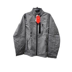 NEW Free Country Men's Base Camp II Softshell Jacket Size M Light Grey MSRP$100